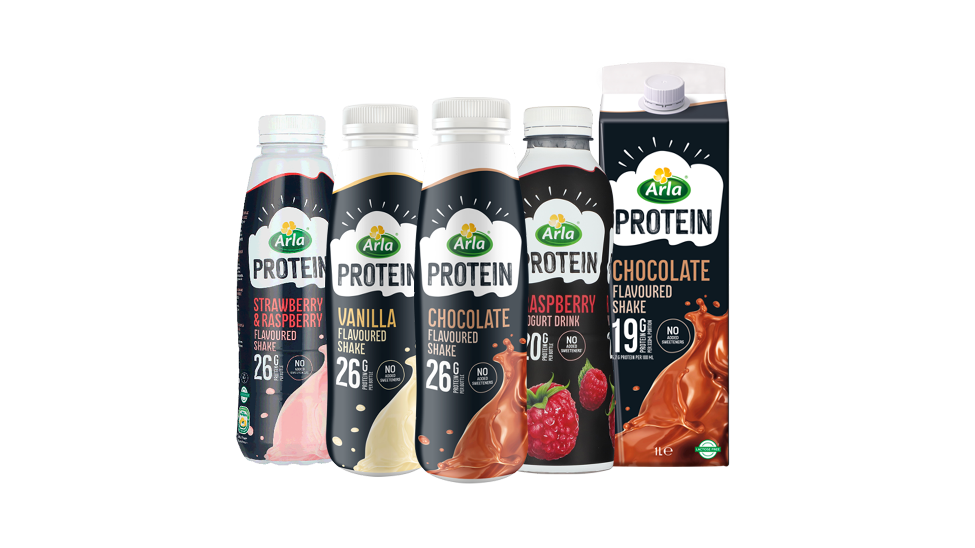 Mælke- og yoghurtdrikke fra Arla® Protein