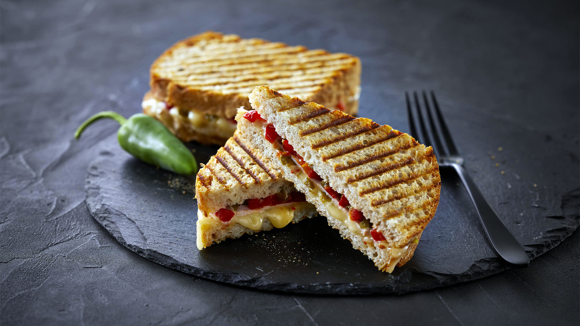 Toast med smeltet ost