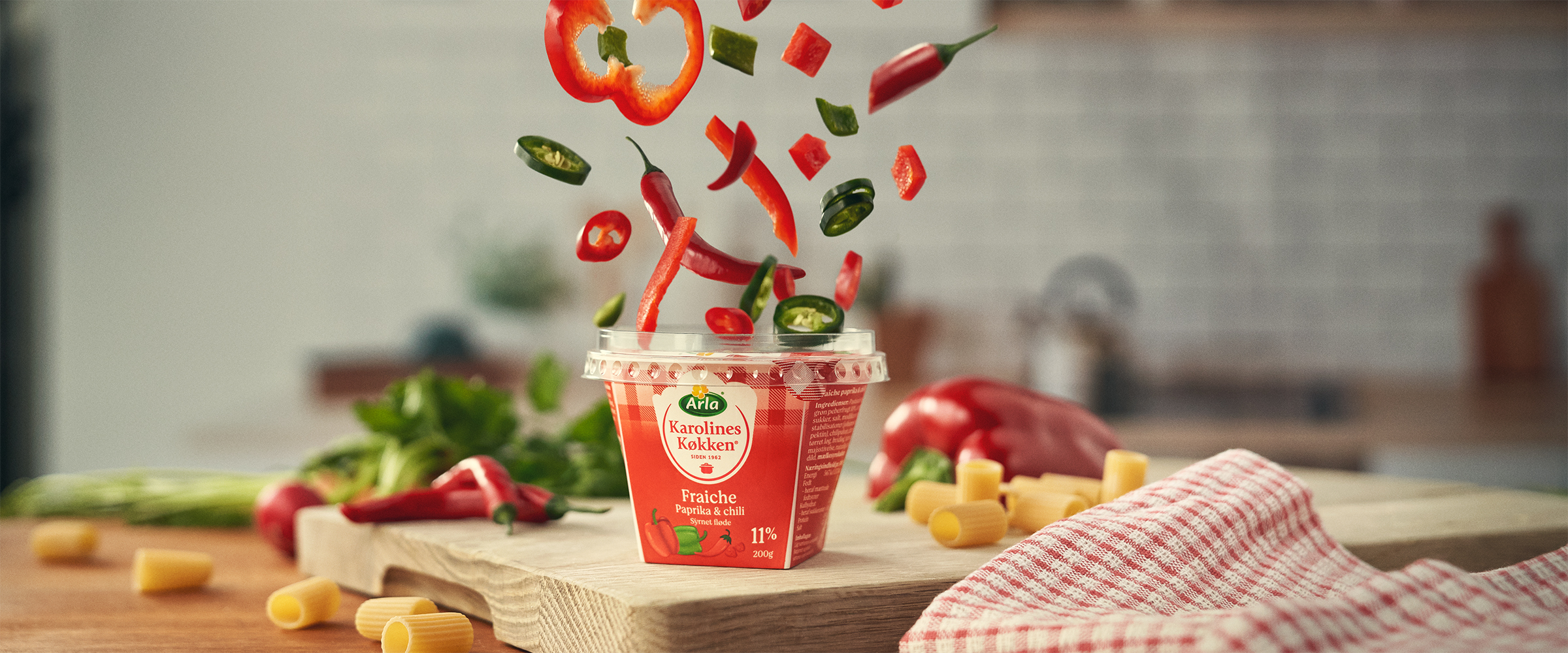 Fraiche med smag af paprika og chili