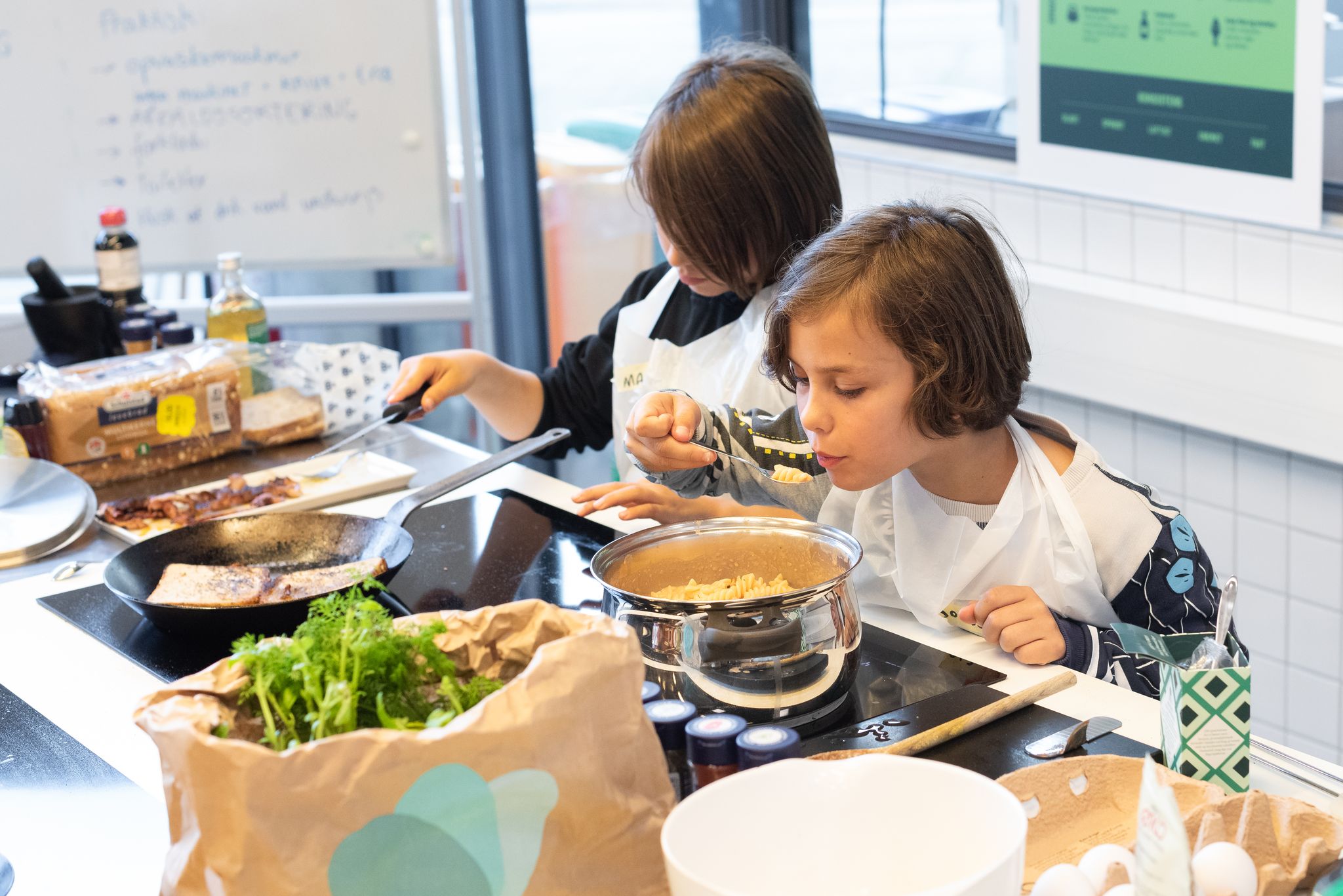 Børn på madspildsskole