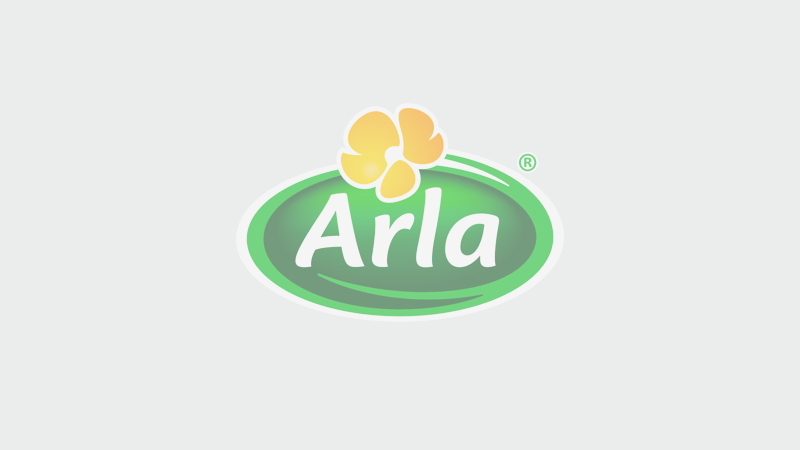 Arla logo på grå baggrund