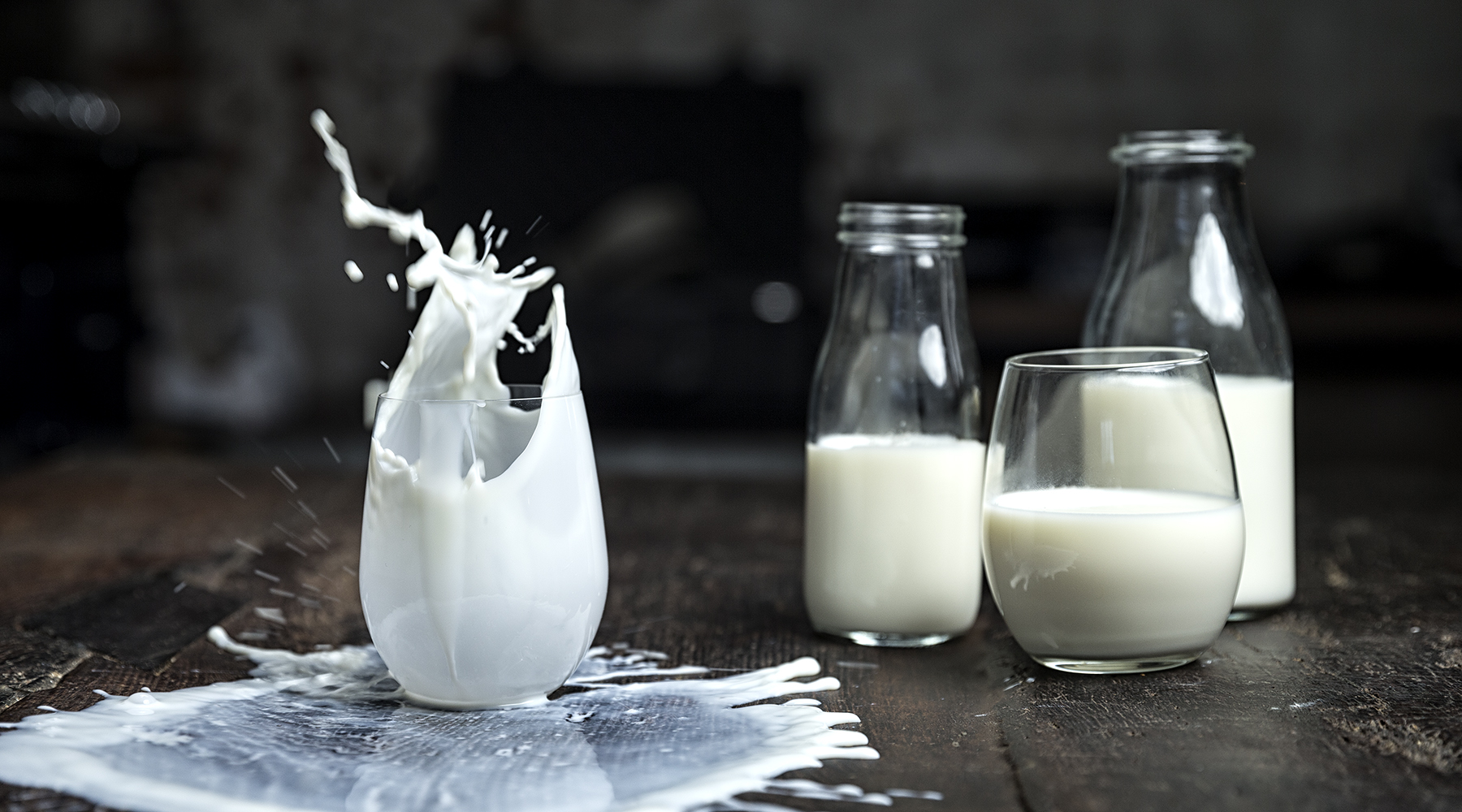 Mælk i flere glas
