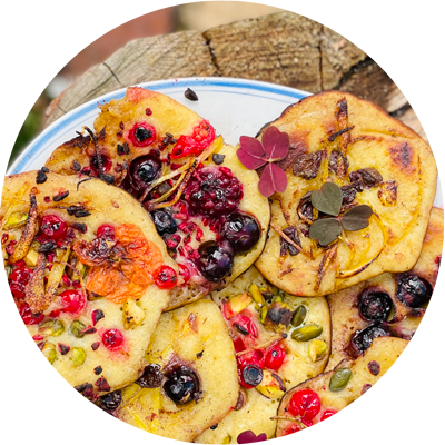 Amerikanske pandekager på bål