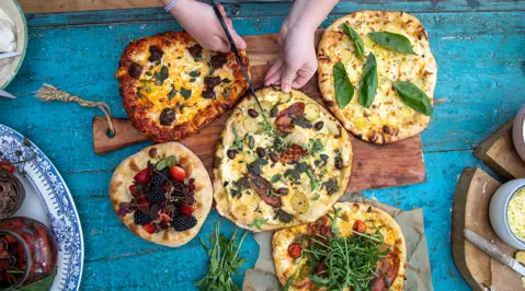 Drønlækker pizza på grill