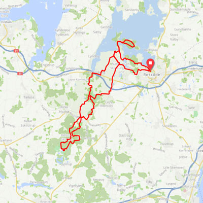 Skjoldungernes Land og Bidstrup Skovene - 79 km i store skove