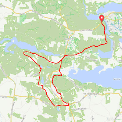 Ry - 35 km i kuperet skovlandskab
