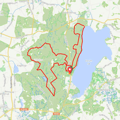 Gribskov - 35 km i vidunderligt skovområde med lige dele tekniske passager og boulevardgrus