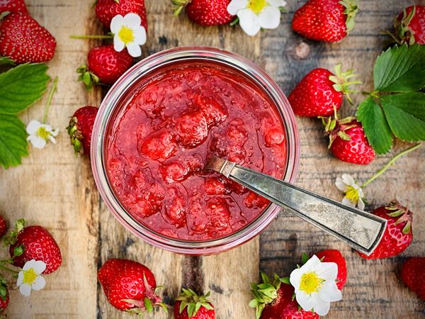 Jordbærmarmelade med chiafrø