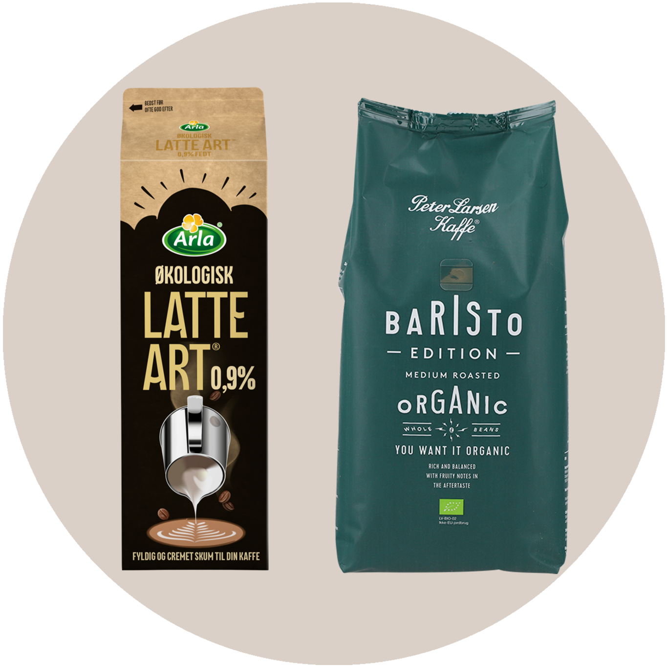 Café Latte med smuk latte art