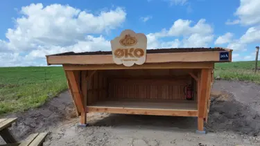 Shelteret på Arla ØKOs gård Rudholm