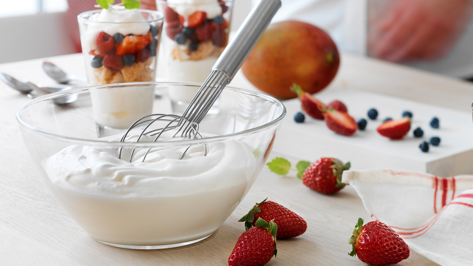 Pisket fløde til dessert