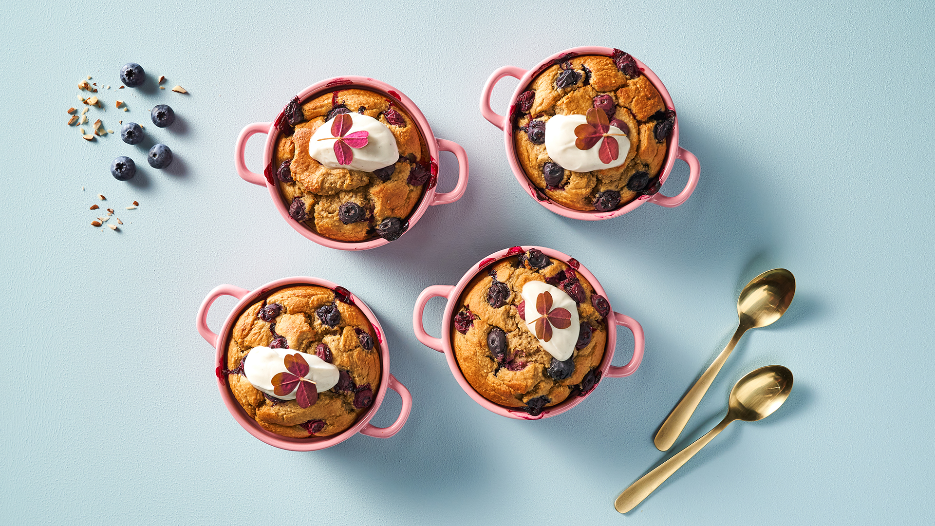 Baked oats med blåbær