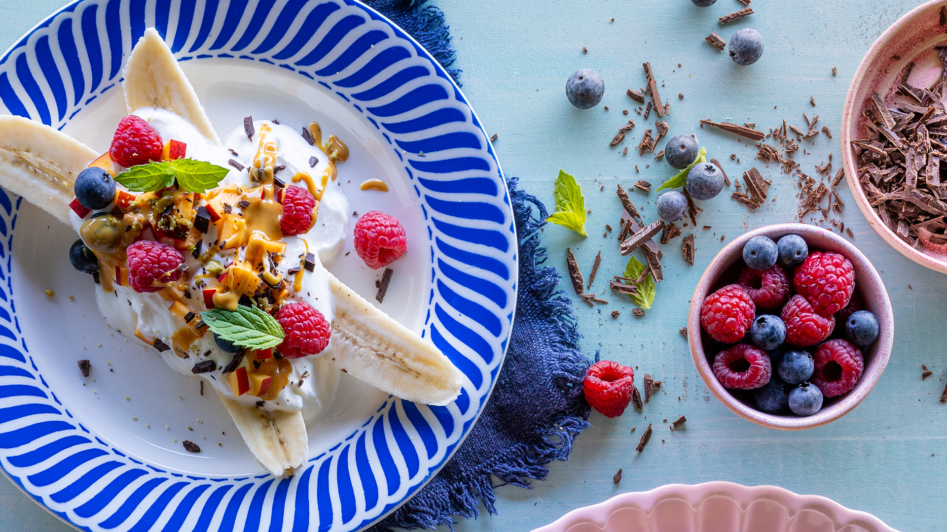 Banana Split med et cremet twist