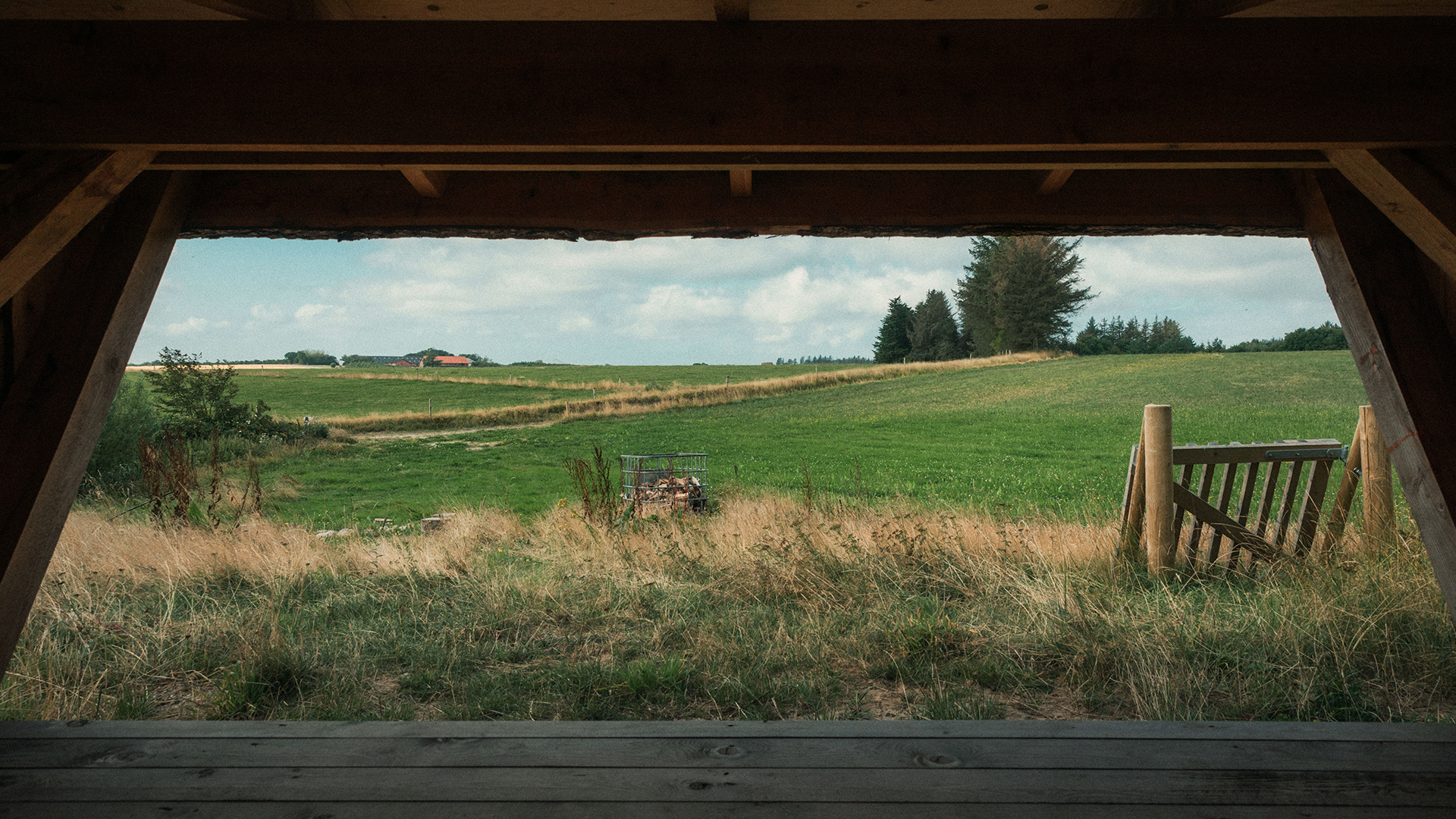 Udsigt fra shelteret på Østerskaarup Gård