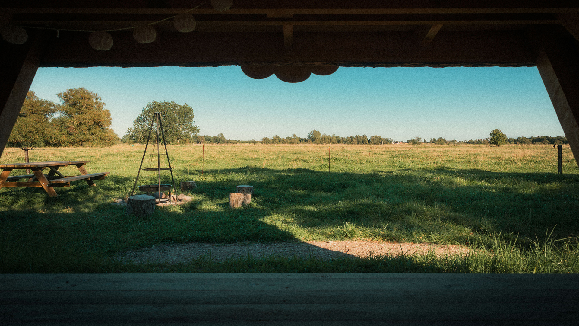 Udsyn fra shelteret på Vorgård