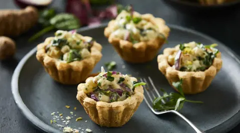 Vegetar tarteletter opskrift