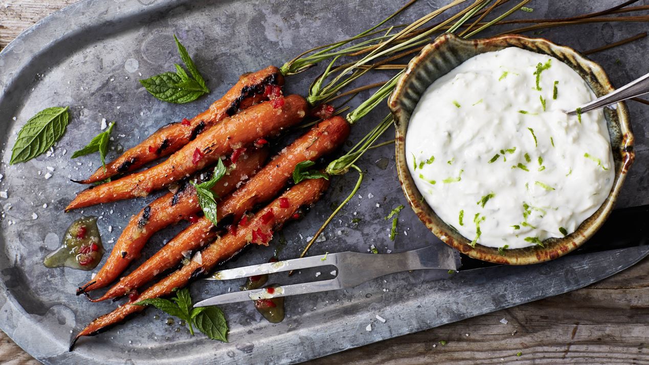 Grillede gulerødder