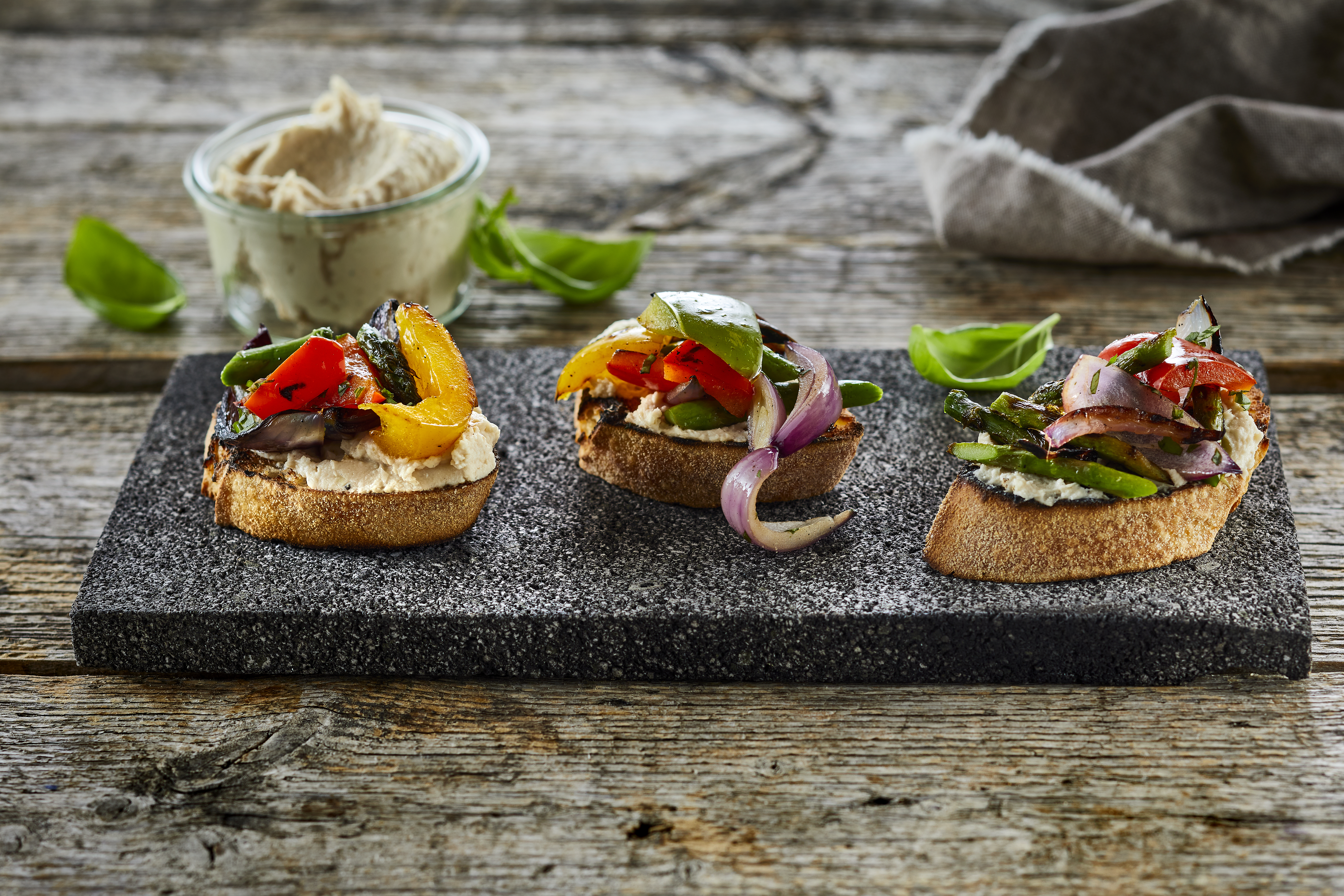 Bruschetta med bønnecreme